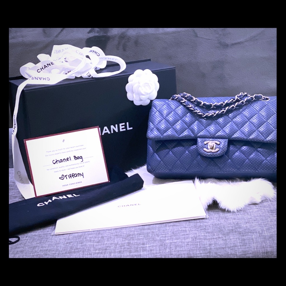 Chanel Perforated Double Flap Medium Bag
